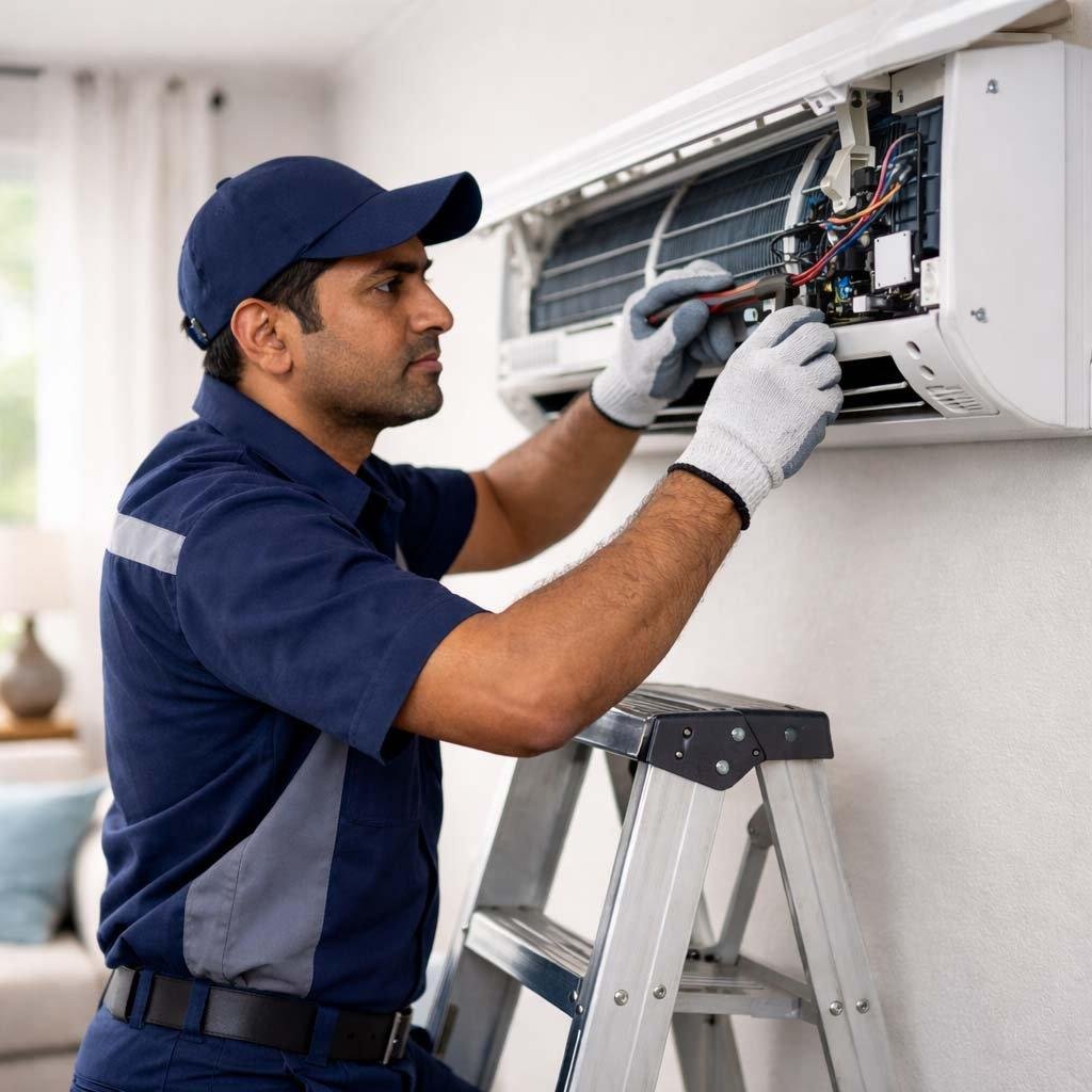 Air conditioning service and installation work