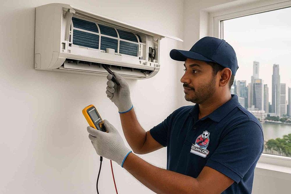 Scheduled annual maintenance contract inspection of HVAC equipment
