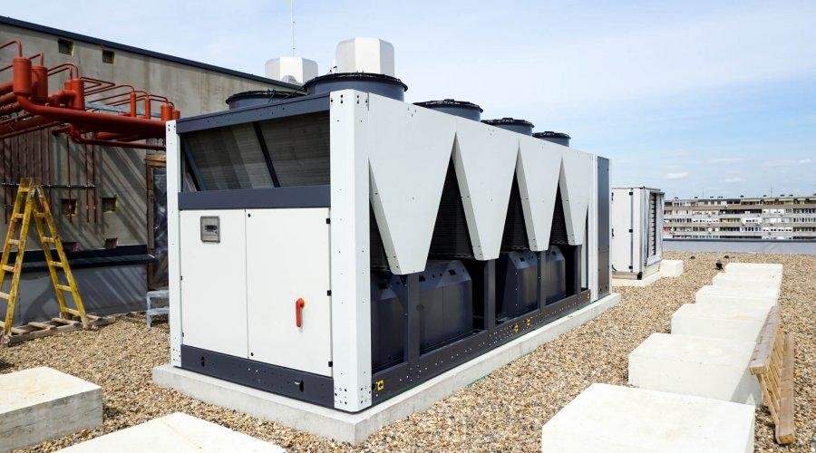 Air and water cooled chiller units supplied by Perfect HVAC